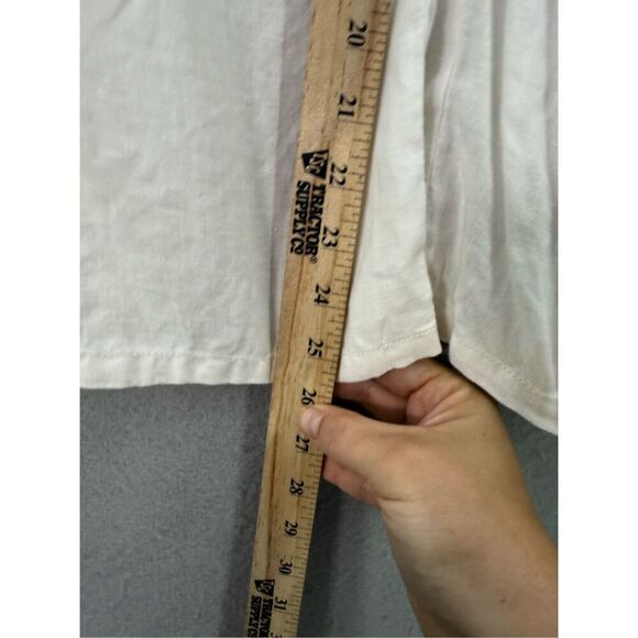 Tommy Hilfiger Y2K Womens White Linen Straight Zip Leg Cargo Pants Size 16 - Picture 12 of 12